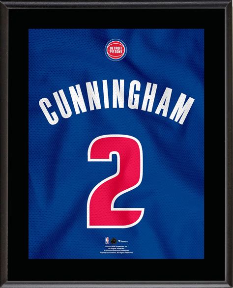 Cade Cunningham Detroit Pistons 10 5 X 13 Jersey Number Sublimated