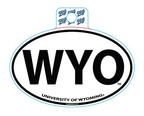 Wyoming Cowboys Euro Style Wyo Decal University Of Wyoming
