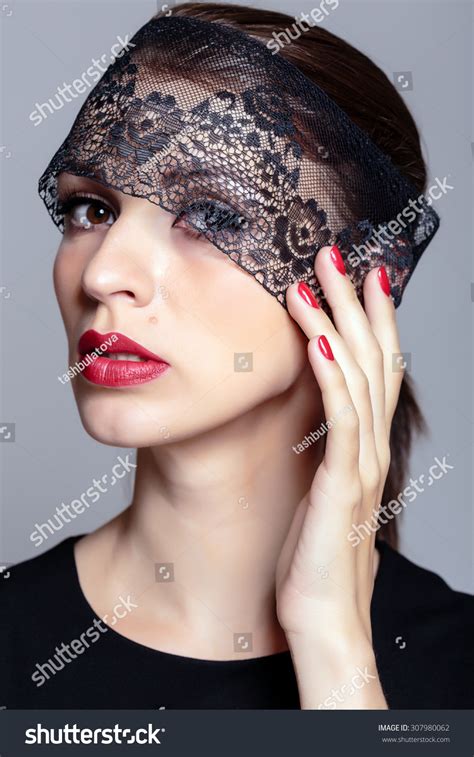Portrait Sensual Beautiful Brunette Looking Camera Stock Photo Shutterstock