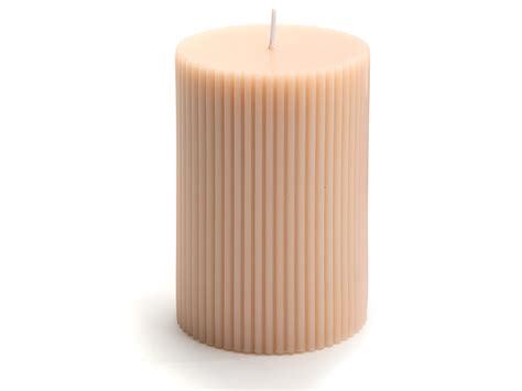 Bougie Strie Petit modèle nude lot de 6