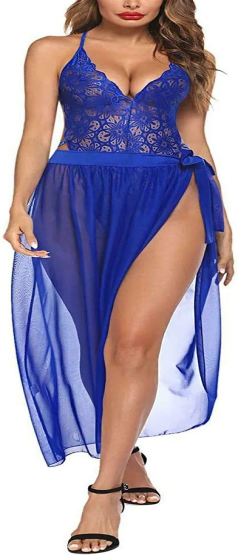 Buy SSoShHub Women Blue Self Design Net Baby Doll Lingerie Set Online At Best Prices In India