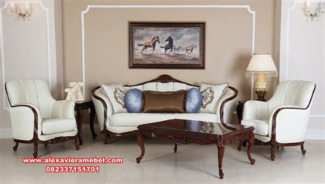 Sofa Set Tamu Jati Modern Klasik Mewah Srt Alexaviera Furniture