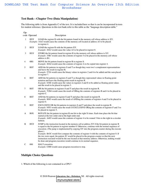 Computer Science An Overview 12th Edition By Glenn Brookshear 2014 04 11 8