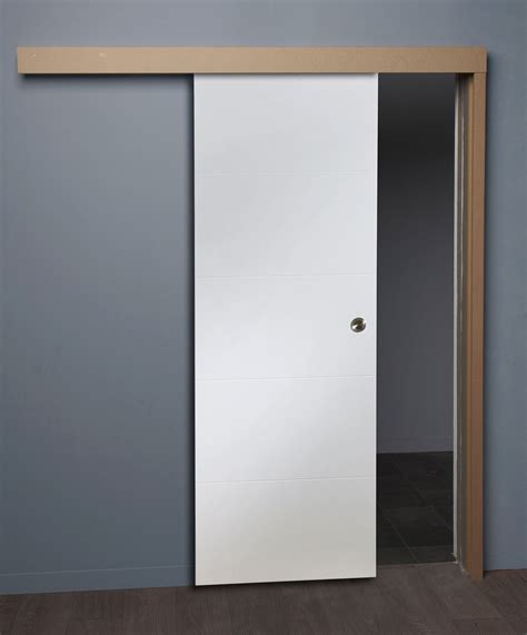 Porte coulissante pré-peinte isoplane, H.204 x l.73 cm | Porte ...