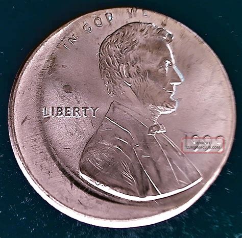 1999 Off Center Error Lincoln Cent Ch Gem Bu Full Red Mis Struck O C Coin L 3