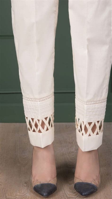 New And Latest White Capri Design For Girls 2022 New Trouser Design