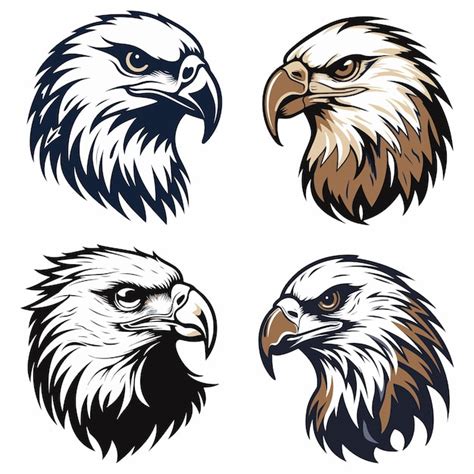 Vintage Beautiful Eagles Set And Logo Vector Premium Ai Generated Vector