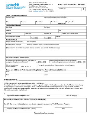 Fillable Online Edu Gov Mb Work Placement Confirmation Form To Edu