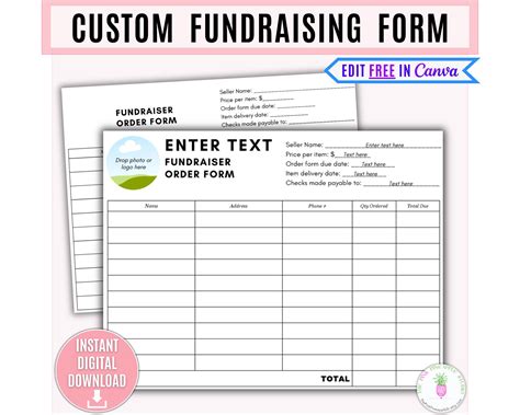 Fundraiser Order Form Template