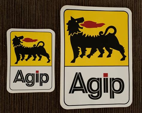 Agip Racing Vinyl Car Wall Sticker Decal Nos Vintage Original Sponsor