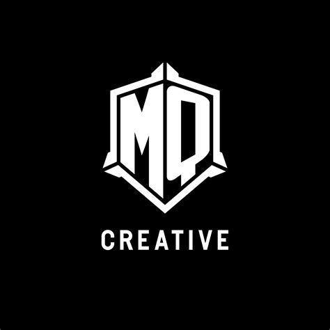 Mq Logo Initial With Shield Shape Design Style 24301650 Vector Art At
