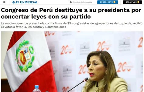 Lady Camones César Acuña Así Informa La Prensa Internacional La