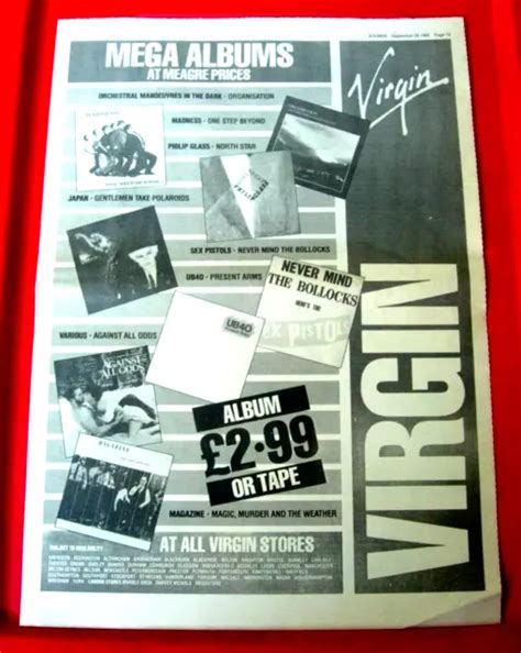 SEX PISTOLS MADNESS MAGAZINE JAPAN UB OMD ORIG Press Mag ADVERT