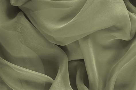 Olive Green Silk Chiffon Fabric For Dressmaking