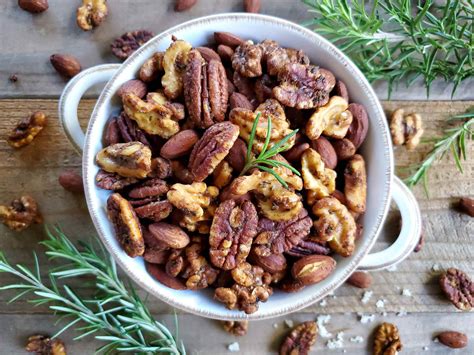 Sweet & Salty Rosemary Roasted Mixed Nuts Recipe ~ Homestead and Chill