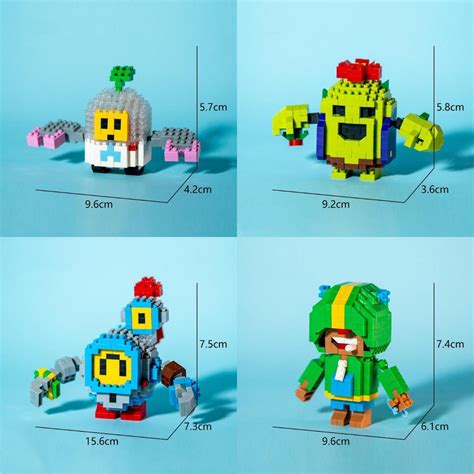 8 In 1 Brawl Stars Lego Figures The Child Buildable Kits Official