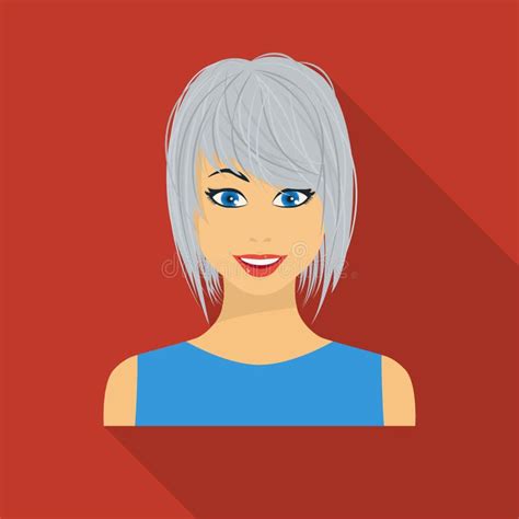 Icône Blonde Dans Le Style Plat D isolement Sur Le Fond Blanc Illustration De Vecteur D actions