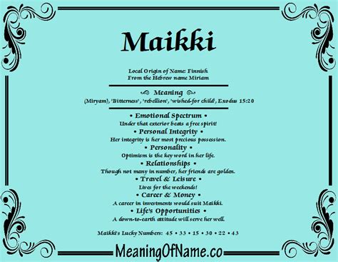 Maikki - Meaning of Name