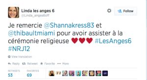 Linda Les Anges 6 son fils Alexandre est un homme marié Public