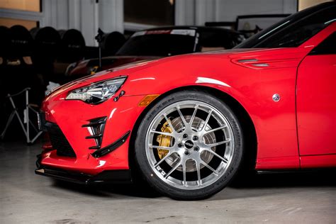 Apex Firestorm Red Gt86 On Brushed Clear Forged Ec 7r Wheels Toyota