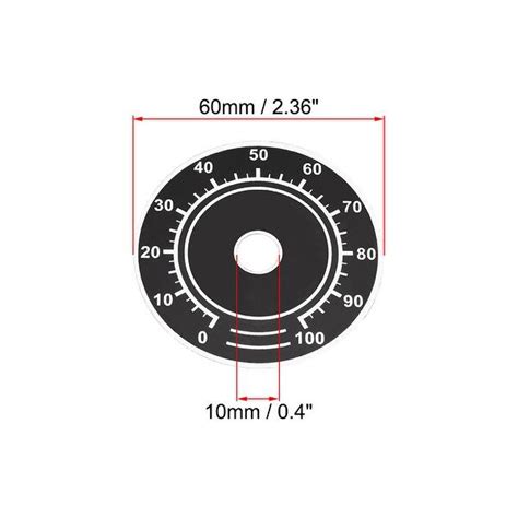 Rheostat Variac Potentiometer Control 0 100 Dial Face Plate 5pcs