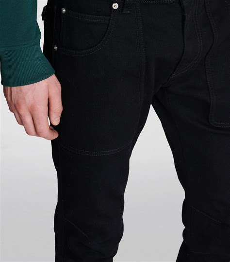 Mens Balmain Black Slim Jeans Harrods Uk
