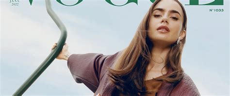 Lily Collins Covers Vogue France December January Issue