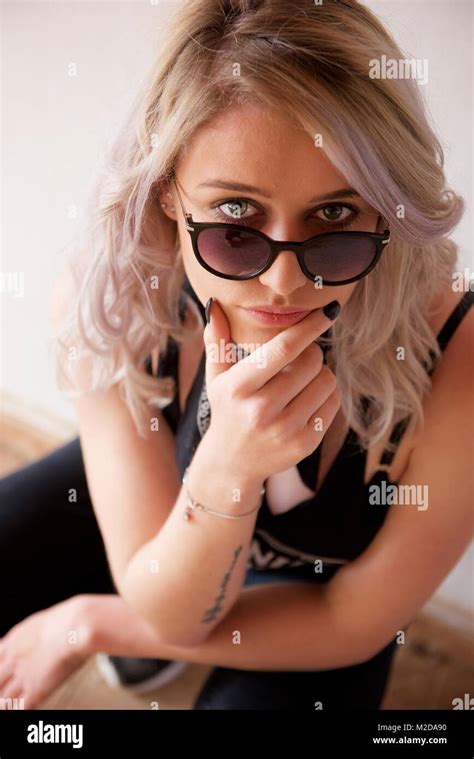 Beautiful Blonde Girl In An Abandoned House Stock Photo Alamy
