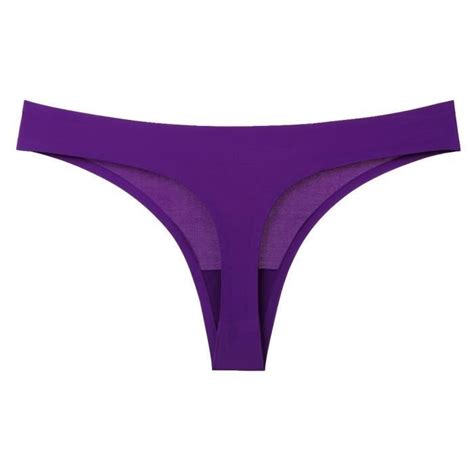 Femmes Slip Bikini Culotte Taille Basse Sexy T Shirt Élastique Sous Vêtements n39393 Violet