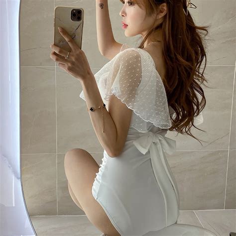 Jual Lady Swimsuit Baju Pantai Wanita One Piece Bikini Beach Wear Fashion Korea Import High