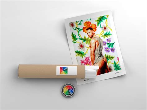 Nude Male From Behind Gay Wall Art With Spring Flowers Gift Etsy