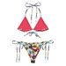 Fresh Flower Bouquet String Bikini Set Minimalist Recycled Eco Friendly