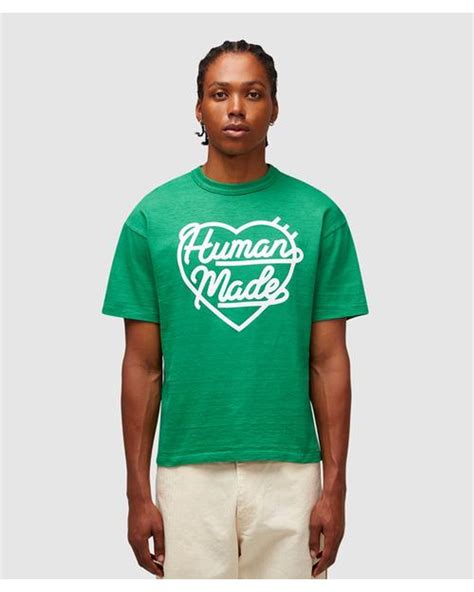 Human Made Heart Logo Colour T-shirt #2 in Green for Men | Lyst