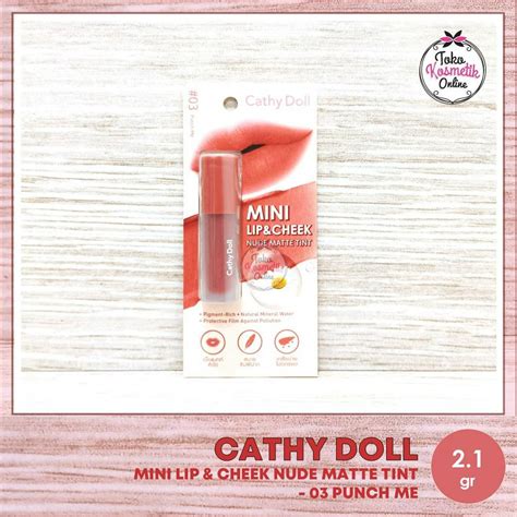 Jual Cathy Doll Mini Lip Cheek Nude Matte Tint Shopee Indonesia