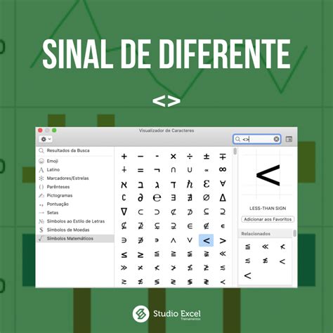 Simbolo Diferente No Excel