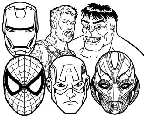 Desenhos dos Vingadores para Colorir e Imprimir - Aprender a Desenhar