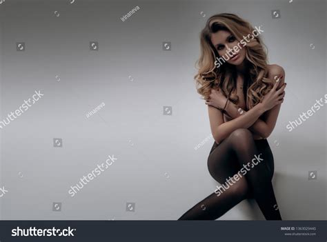 Beautiful Sexy Blonde Girl Posing Topless Stock Photo 1363029440 Shutterstock