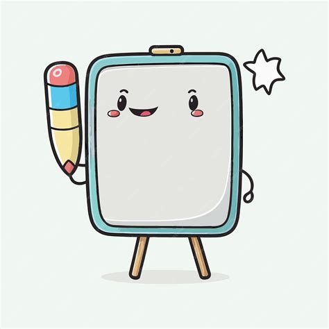 Premium Vector Vector Cute Whiteboard Cartoon Style