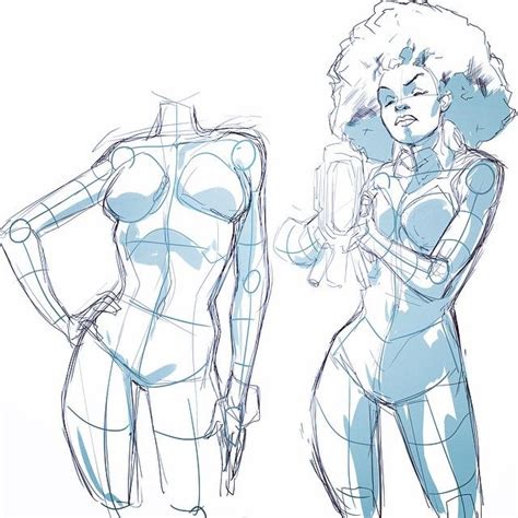 A Drawing Of Two Women In Bodysuits