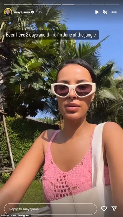 Maya Jama Strips Down To A Skimpy Pink Bikini Daily Mail Online