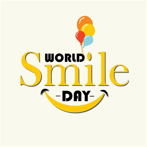 Free Vector World Smile Day Event Celebration On White Background