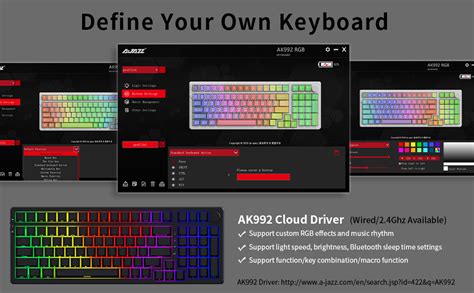 Amazon NACODEX AK992 99 Key Hot Swappable RGB Gasket Mount Keyboard OEM PBT Side Engraved