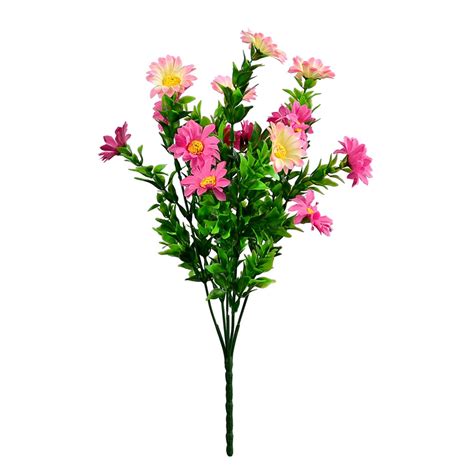 Hot Pink Decorative Balcony Flower Arrangement Artificial Marigold