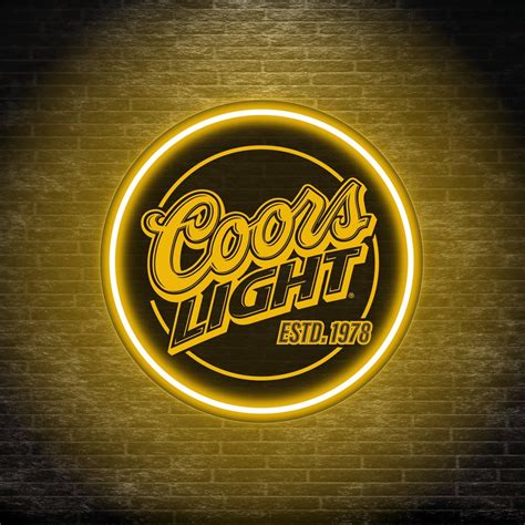 Coors Light Neon Sign, Coors Light Logo, Coors Light Led Sign, Coors ...