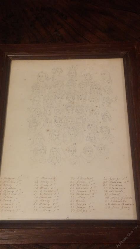 Antiques Atlas Pencil Drawing Of British Monarchy Kings And Queens