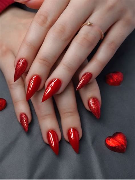 65 Red Valentines Day Nail Designs And Nail Art Happy Nails Rock Hill