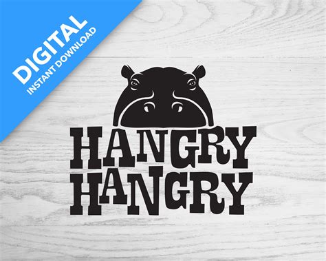 Hangry Hangry Hippos Digital Download Template Etsy