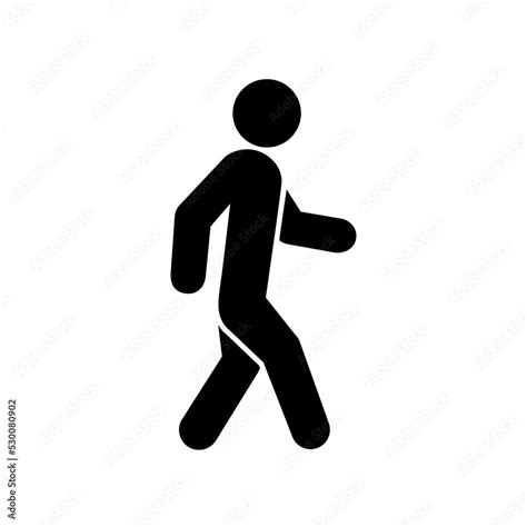 Vetor Do Stock Walk Iconwalking Slowly Icon In Trendy Flat Style Man