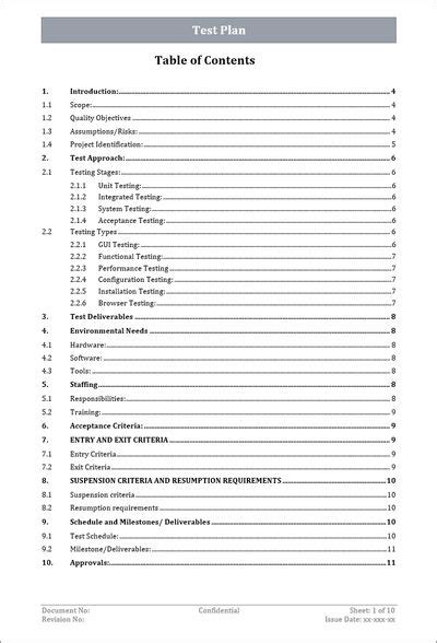 test plan template test plan   plan test