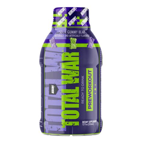 Redcon1 Total War Pre Workout Bottles 355ml Protein Package Protein